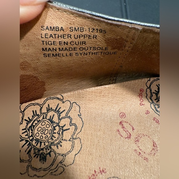 Taos Samba Mary Janes Steel Gray Leather Flats Sz 7.5 Classic EUC Comfort Strap - Picture 10 of 12